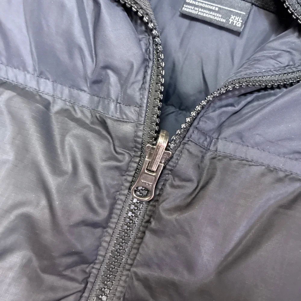 VTG The‎ North Face Nuptse 700 Puffer Vest Mens XXL Black Hooded Down Insulated
